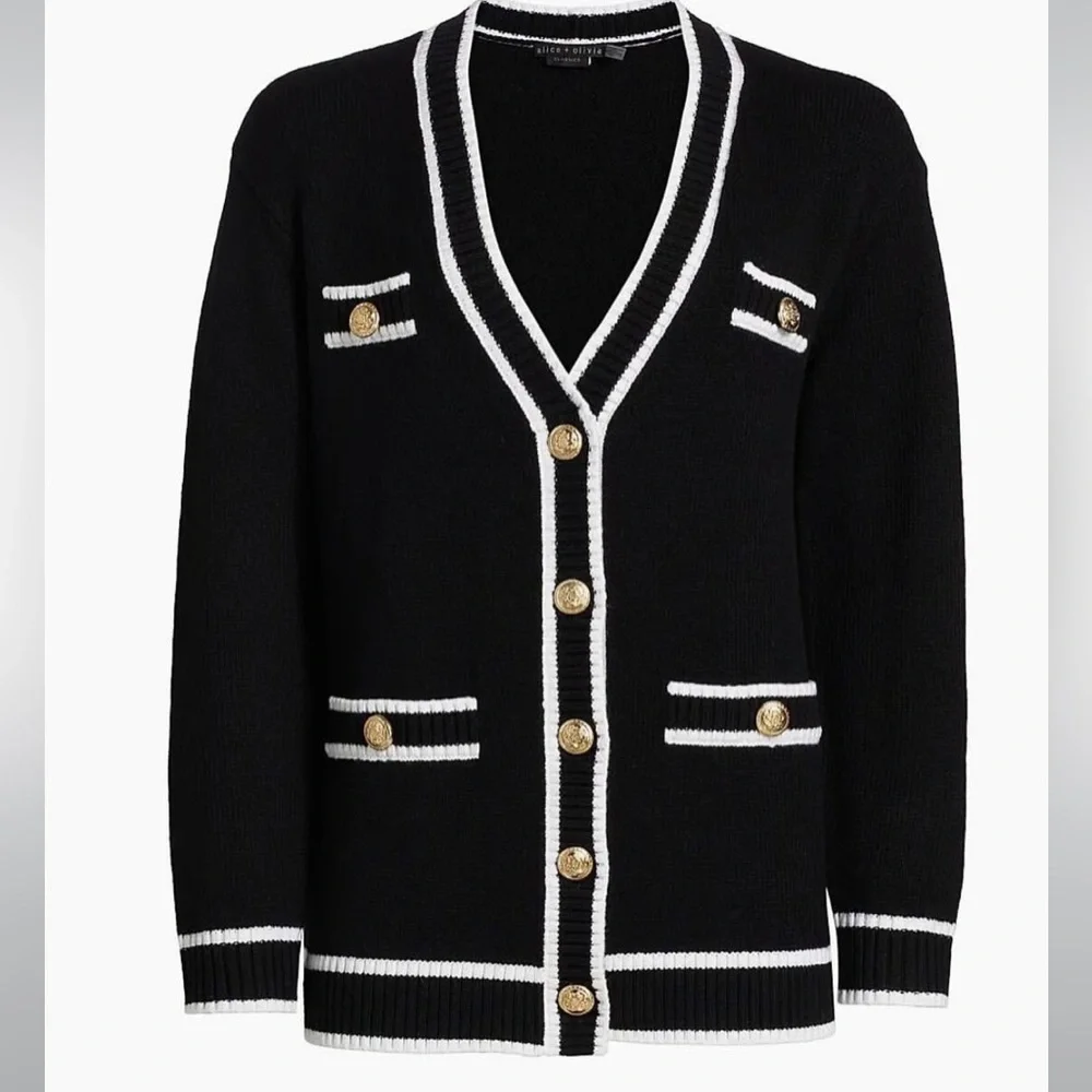 Alice + Olivia
Bradford Tipped Cardigan - Picture 1 of 12